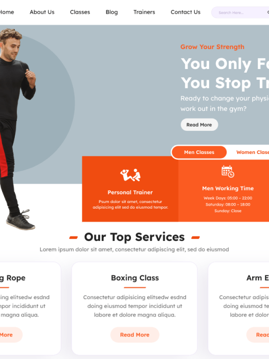 Fitness Exercise Hub WordPress 主题