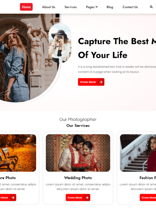 Photographer Elementor WordPress 主题