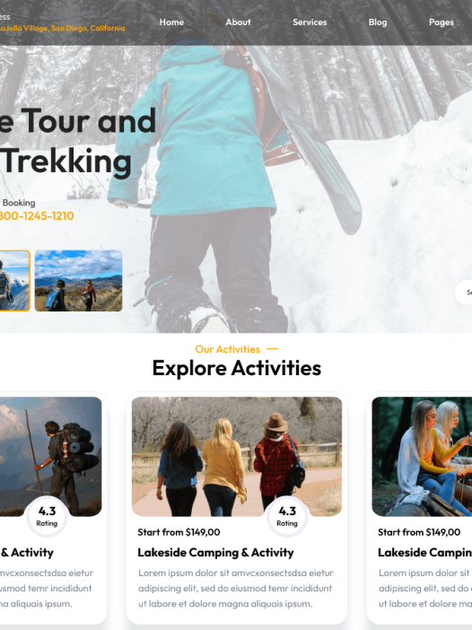 Adventure Trekking Camp WordPress 主题