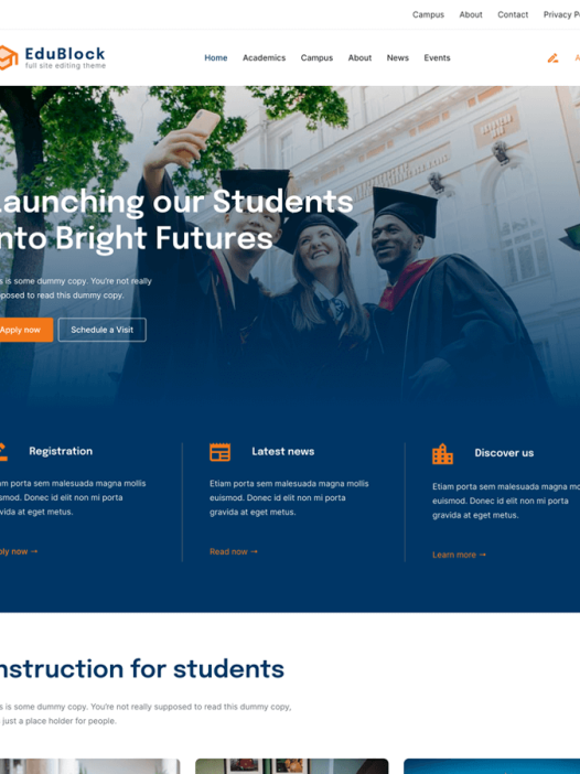 EduBlock WordPress 主题