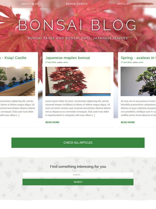 Bonsai blog WordPress 主题