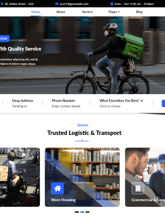 Courier Services WordPress 主题