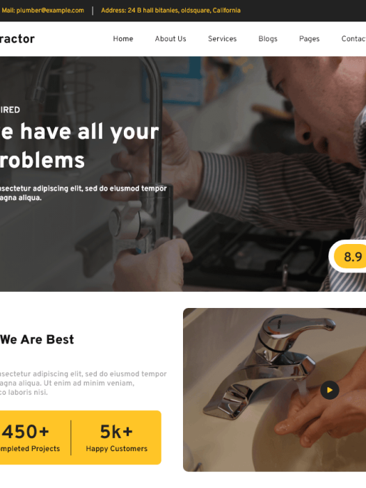 Plumbing Contractor WordPress 主题