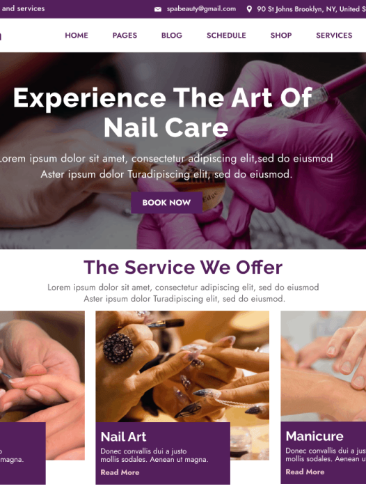 Barbershop Nail Salon WordPress 主题