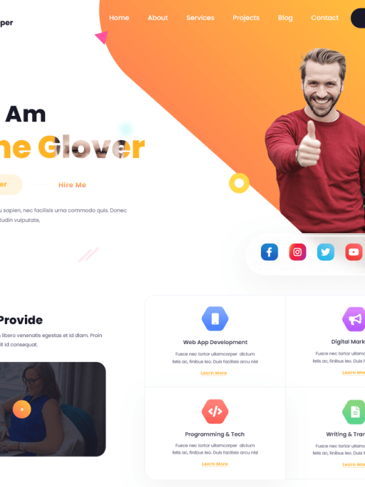 Web Developer Elementor WordPress 主题