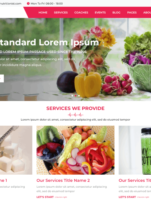 VW Nutritionist Coach WordPress 主题