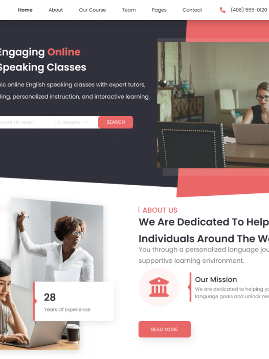 Spoken English Classes WordPress 主题