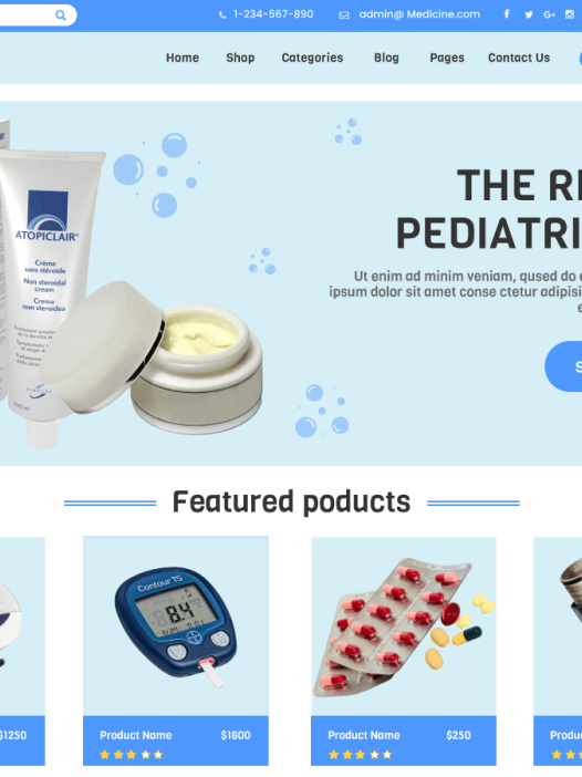 Laboratory Pharmacy Store WordPress 主题