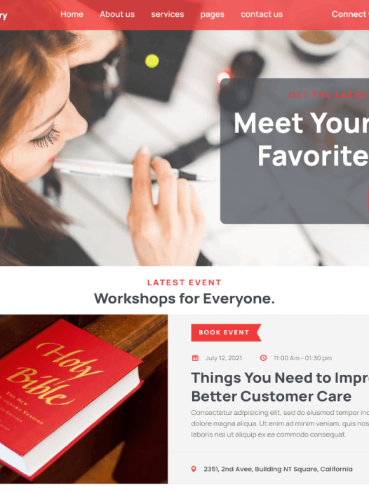 Bookstore Library WordPress 主题