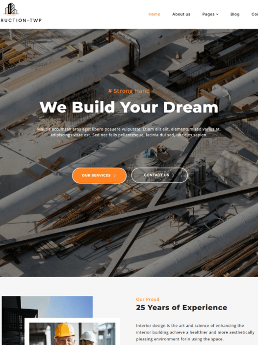Construction Elementor WordPress 主题