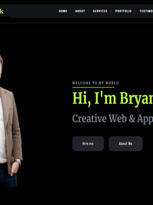 PortfolioX Dark WordPress 主题
