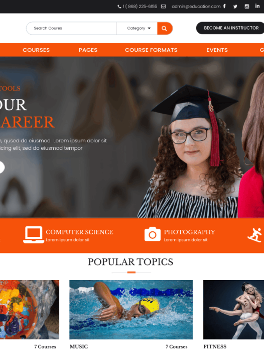 Online Courses Hub WordPress 主题