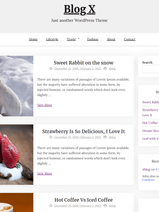 Blog X WordPress 主题