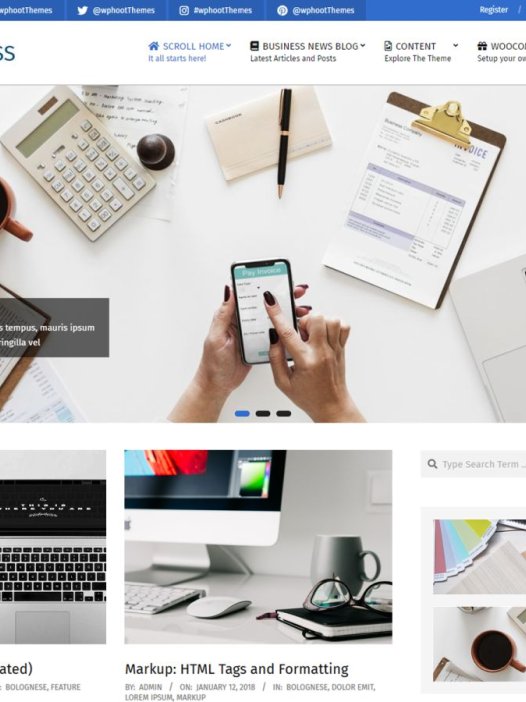 Hoot Business WordPress 主题