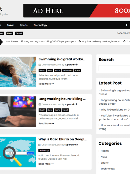 Newslist WordPress 主题