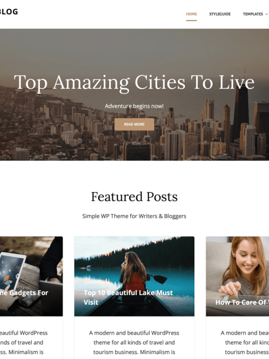 WEN Travel Blog WordPress 主题