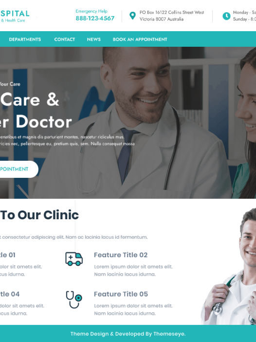 Tabib Hospital WordPress 主题