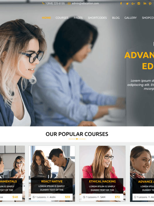 LMS Education University WordPress 主题