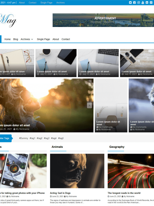 HgwMag WordPress 主题