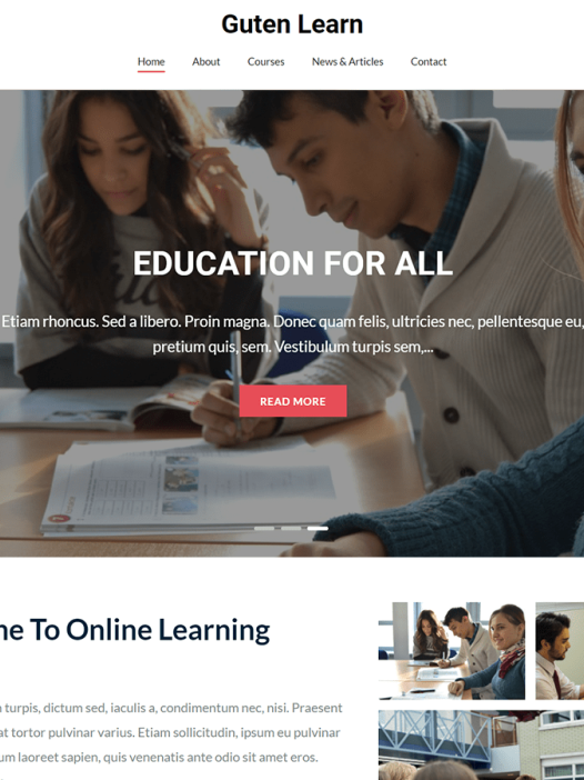 Guten Learn WordPress 主题