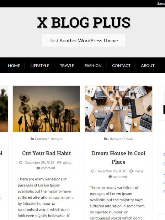 X Blog Plus WordPress 主题