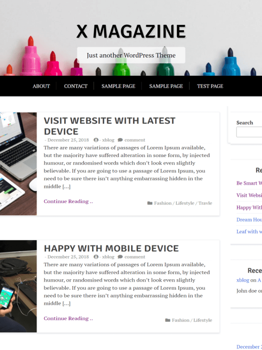 X Magazine WordPress 主题