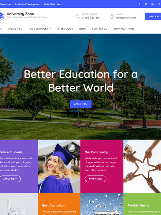 University Zone WordPress 主题