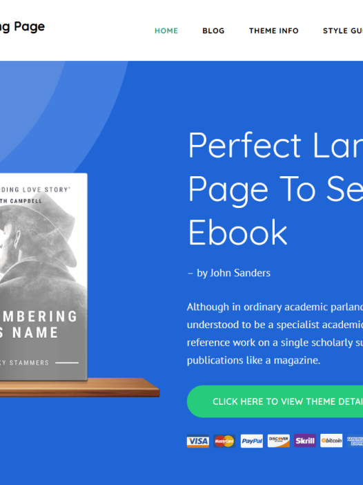 Author Landing Page WordPress 主题