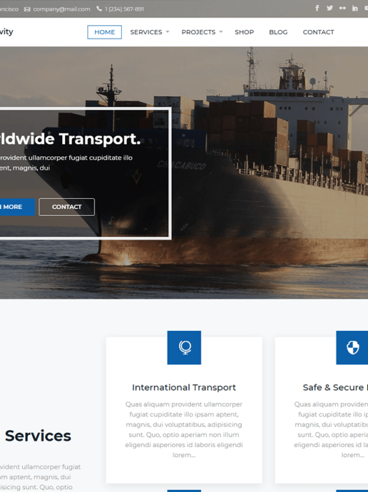 Transport Gravity WordPress 主题