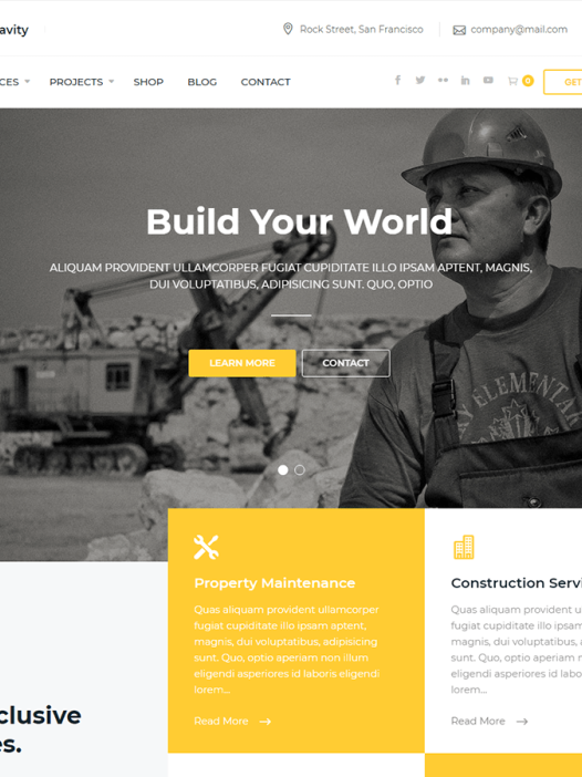 Constrution Gravity WordPress 主题