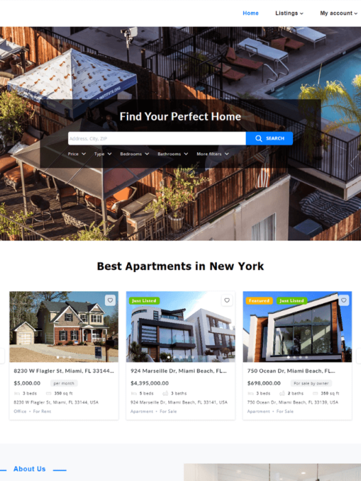 Real Estate Elementor WordPress 主题
