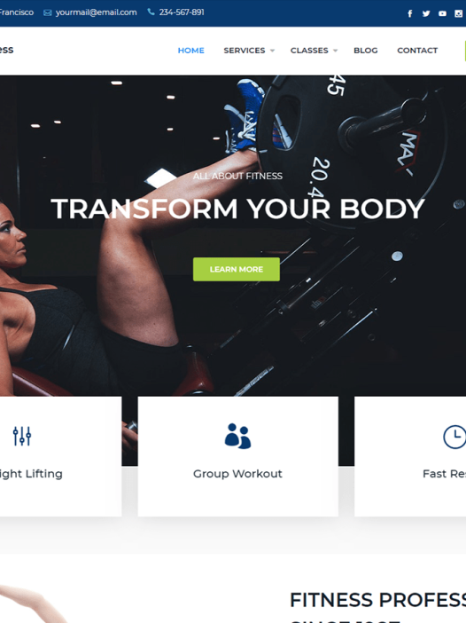 Fitness Business WordPress 主题