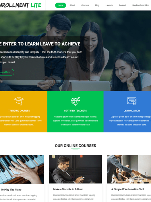 Enrollment Lite WordPress 主题