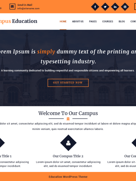 Campus Education WordPress 主题