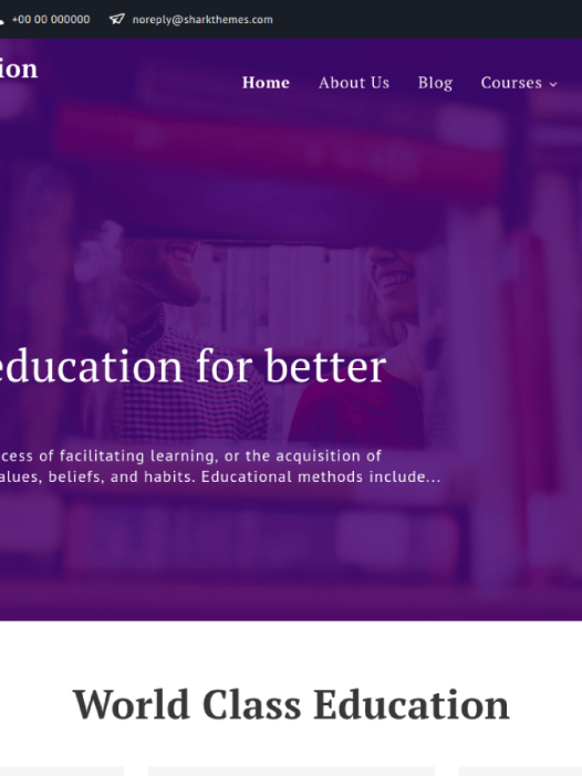 Shark Education WordPress 主题