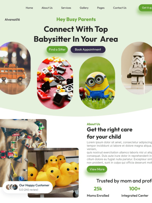 Babysitter Childcare WordPress 主题