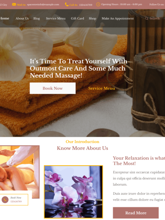 Spa Centric WordPress 主题
