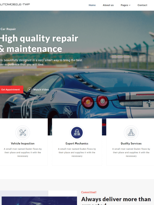 Automobile Elementor WordPress 主题
