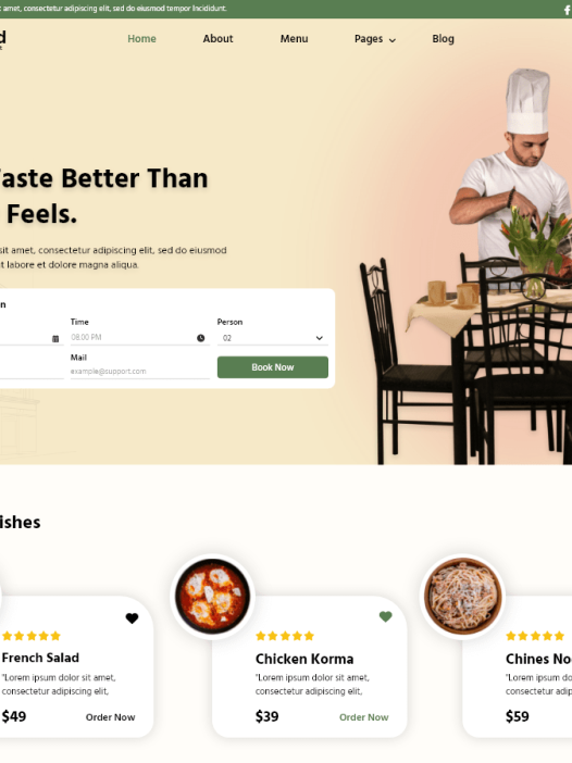 Food Restaurant Elementor WordPress 主题