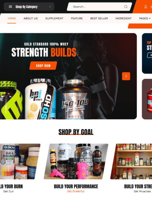 Fitness Supplement Store WordPress 主题