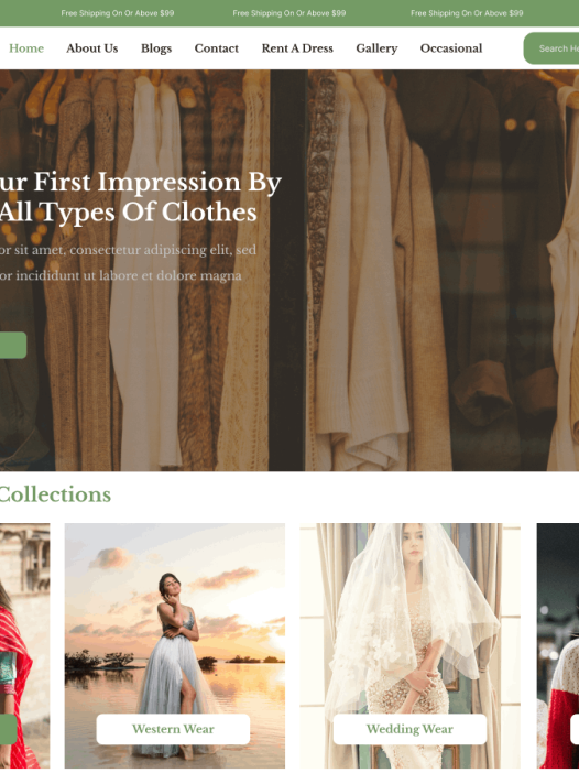 FSE Cloths Rental WordPress 主题