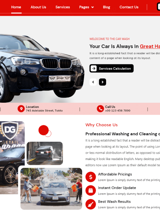 Car Washing Center WordPress 主题