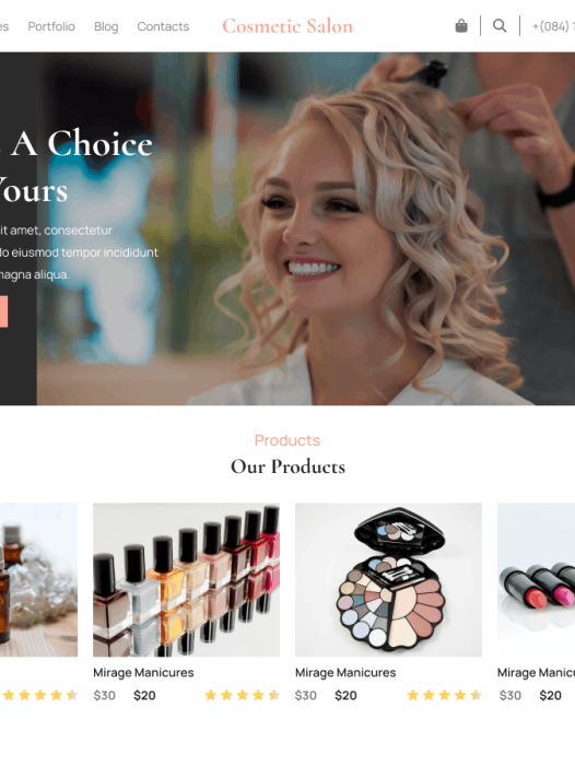 Cosmetics Salon WordPress 主题