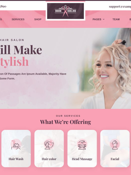 Hair Spa Salon WordPress 主题