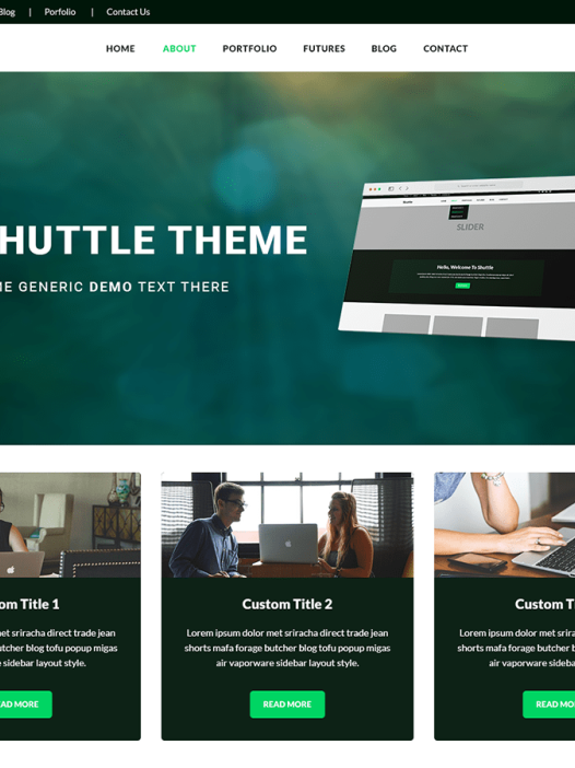 Shuttle Dark Grid WordPress 主题
