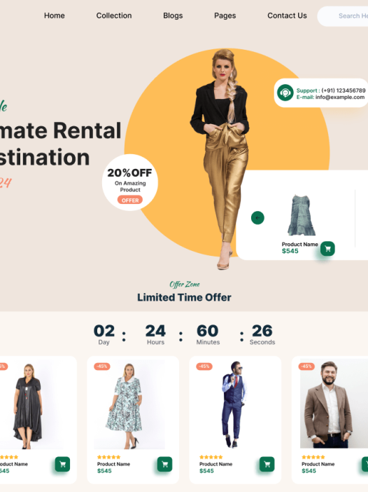 Cloth Rental Shop WordPress 主题