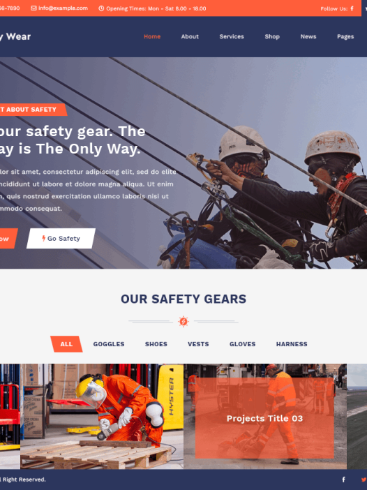Safety Wear WordPress 主题