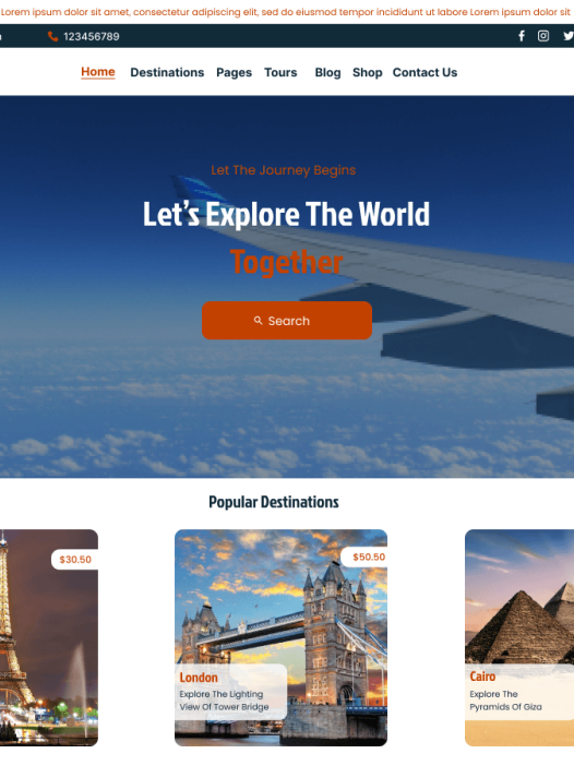 Classic Tour Booking WordPress 主题