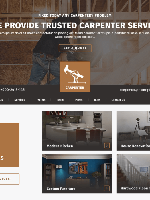 Woodworking Workshop WordPress 主题