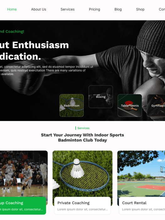Indoor Sports Zone WordPress 主题